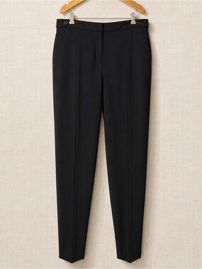 STELLA McCARTNEY Black Wool Tailored Tapered Dress Pants High Rise IT 40